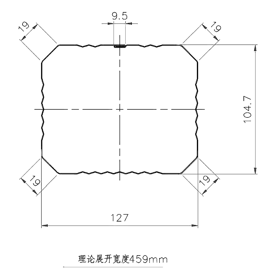 方形落水管确认后的版型图2